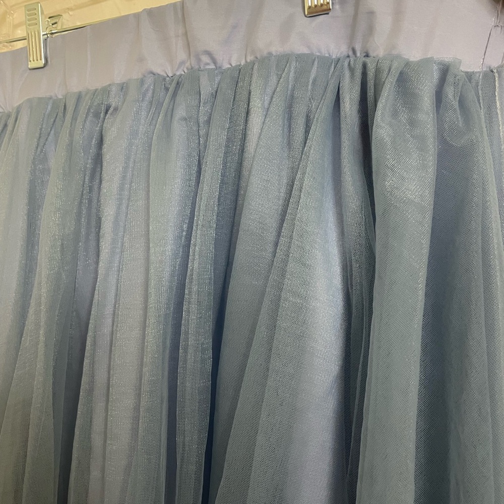 Elegant Blue A-Line Skirt - Picture 7 of 15
